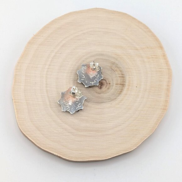 Handmade Zuni Hummingbird Inlay Multi Stone Dangle Earrings Native American ** - Picture 8 of 9
